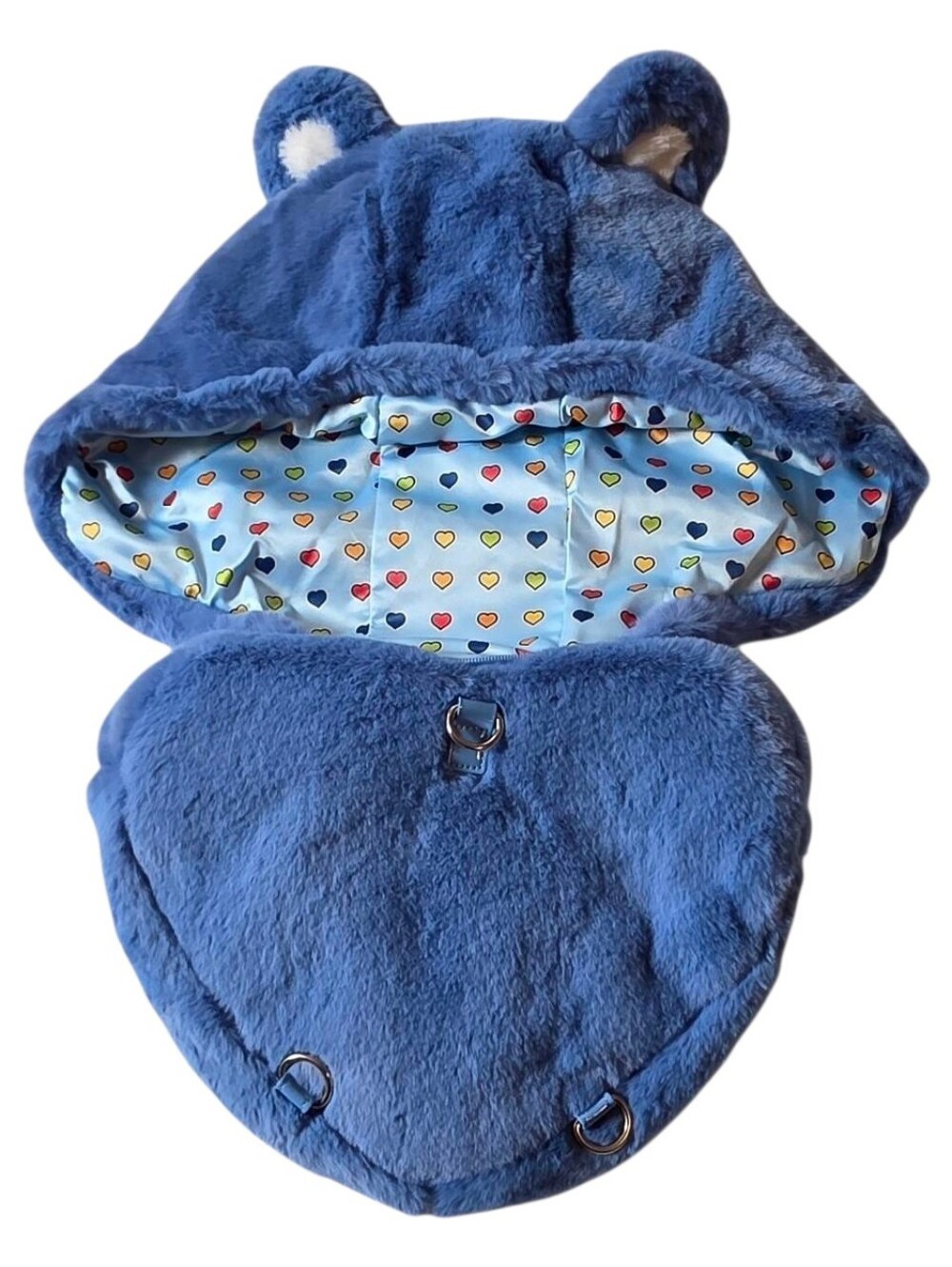 Dollskill x Carebears Lotsa heart hoodie backpack in blue - Picture 2 of 6